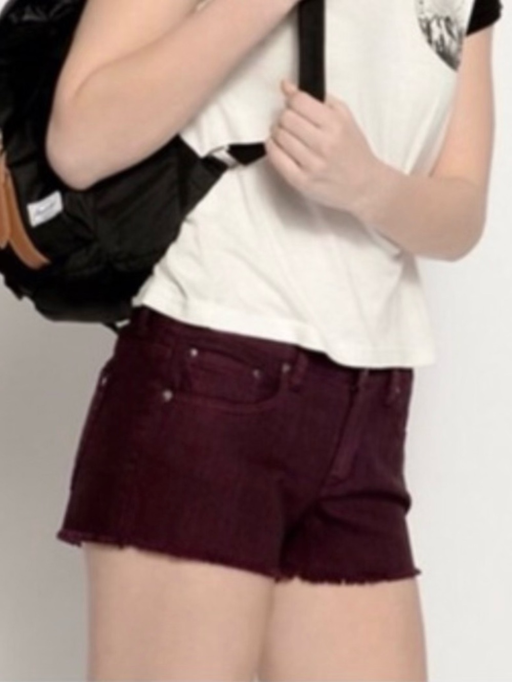 Aeropostale Blackberry Wine Cut-Off Shorts